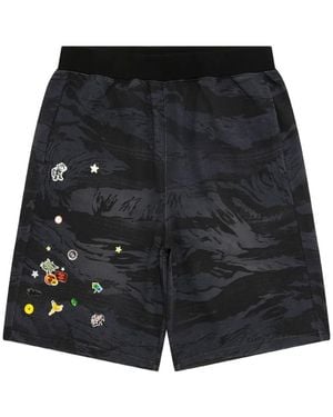 Aape By A Bathing Ape Camouflage-Print Shorts - Black
