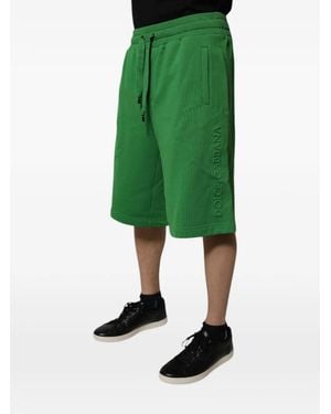Dolce & Gabbana Drawstring-Waist Track Shorts - Green