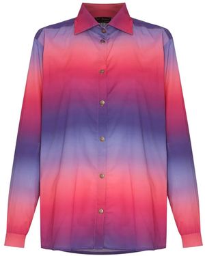 Amir Slama X Tati Barbieri Gradient-Effect Long-Sleeved Shirt - Pink