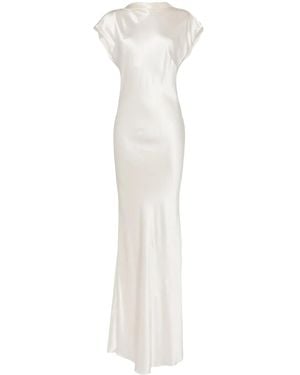 Michelle Mason Sleeveless Silk Dress - White