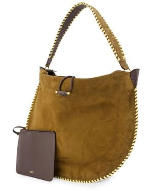 Isabel Marant Oskan Soft Whipstitch Shoulder Bag - Brown