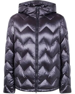Peuterey Honova Jack Met Chevron Streep En Capuchon - Blauw