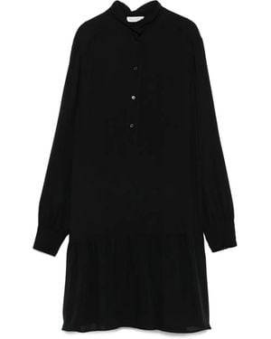 Marc O' Polo Button-Front Midi Dress - Black