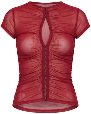 Axel 113 Gia Ruched T-Shirt - Red