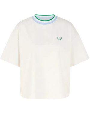 Marc Cain Heart-Detail T-Shirt - White