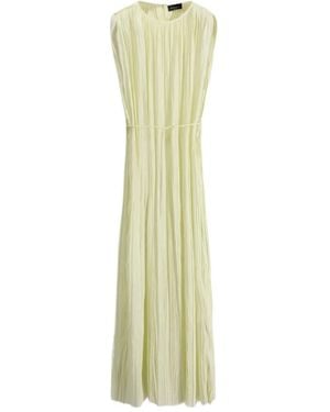 Roberto Collina Pleated Sleeveless Dress - Green
