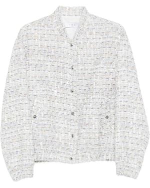 IRO Tweed Bomber Jacket - White