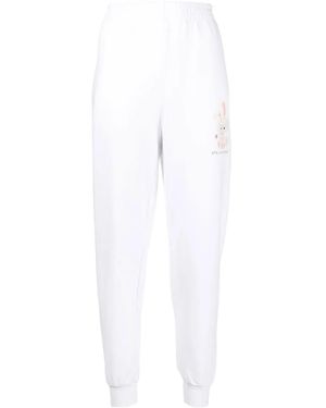 Stella McCartney Graphic-Print Tapered Track Trousers - White
