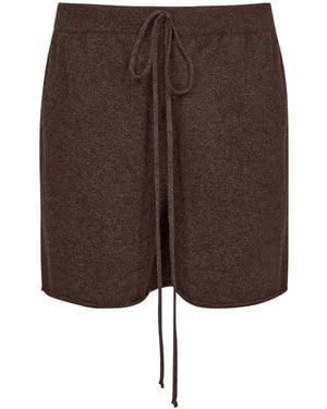 Maison Margiela Four-Stitch Logo Track Shorts - Brown