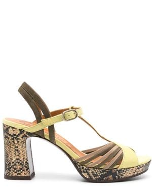 Chie Mihara Kija 70mm レザーサンダル - メタリック