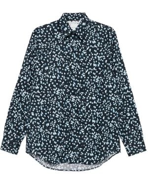Paul Smith Floral-Print Shirt - Blue