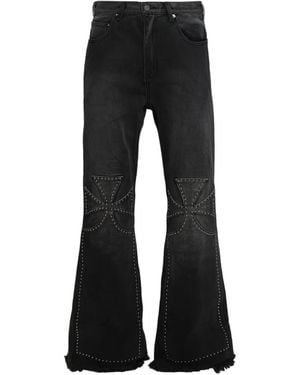 SEKRIT Chopper Studded Carpenter Jeans - Black