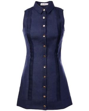 Hevron Riva Mini Dress - Blue