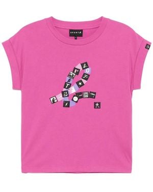 SPORT b. by agnès b. Logo-Print T-Shirt - Pink