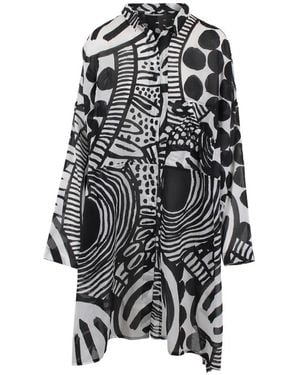 Ralph Lauren Abstract-Print Shirt Dress - White