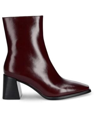 Jeffrey Campbell Sherpal Leather Ankle Boots - Purple