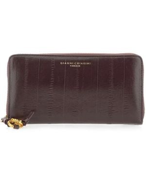 Gianni Chiarini Eel Leather Wallet - Purple