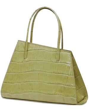 Liffner Mini Croc-Embossed Leather Top-Handles Tote Bag - Green
