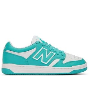 New Balance 480 Paneled Sneakers - Blue
