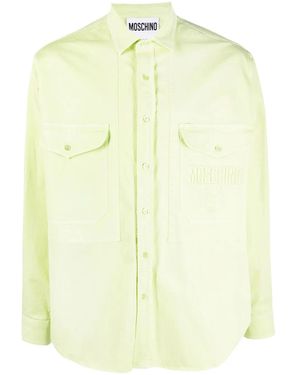 Moschino Embroidered-Logo Detail Shirt - Yellow