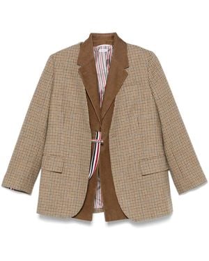 Thom Browne Set Aus Gclub-Weste Und Blazer - Braun