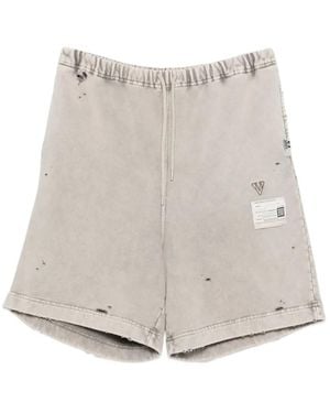Maison Mihara Yasuhiro Distressed Drawstring Shorts - Natural