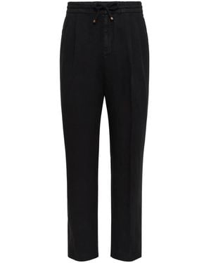 Brunello Cucinelli Pantaloni Sportivi Dritti - Nero