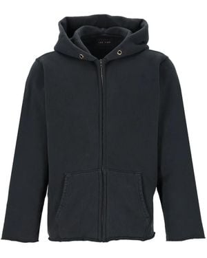 Les Tien Sudadera Con Capucha Y Borde Sin Rematar - Azul