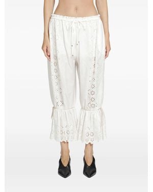 Chloé Hose Mit Lochstickerei - Weiß