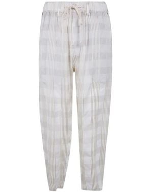 Uma Wang Pantalon Fuselé À Carreaux - Grey