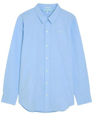 Mother The Bestie Katoenen Blouse Met Borduurwerk - Blauw