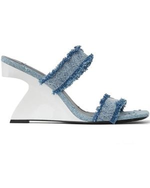 KARL LAGERFELD Waverly Wedge Sandals - Blue