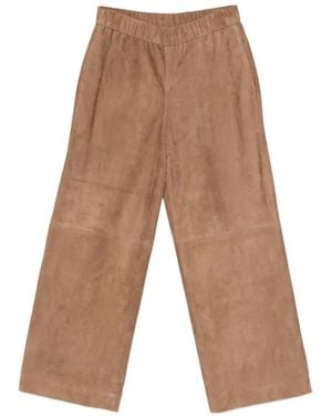 Manzoni 24 Elasticated Leather Trousers - White