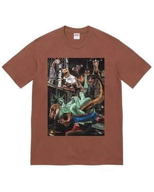 Supreme T-Shirt T-Rex Con Stampa - Marrone