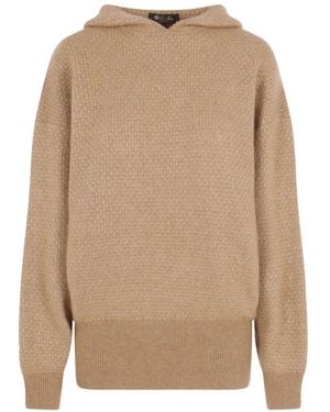 Loro Piana Felpa Azalea Con Cappuccio - Neutro