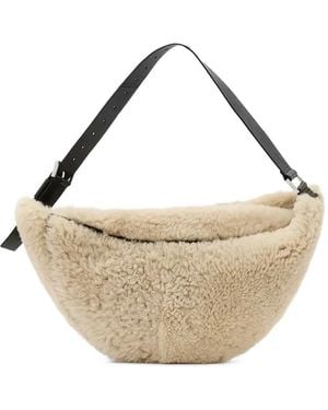 AllSaints Luna Embossed-Logo Cross Body Bag - White