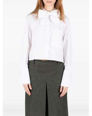 Societe Anonyme Bow-Detail Cotton Shirt - White