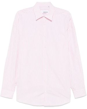 Costumein Vertical-Stripe Pattern Shirt - Pink
