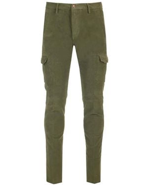 Al Duca d'Aosta Velvet Cargo Trousers - Green
