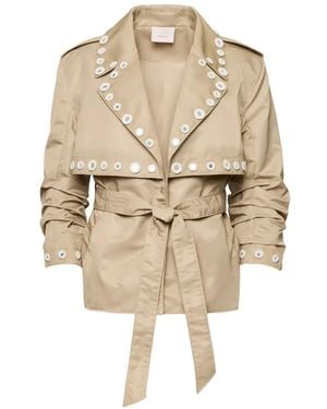 Cinq À Sept Yates Short Trench Jacket - Natural