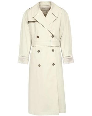 MM6 by Maison Margiela Cotton Twill Trench Coat - White