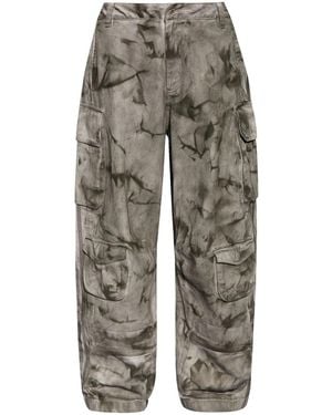 adidas Camouflage-Print Cargo Pants - Grey