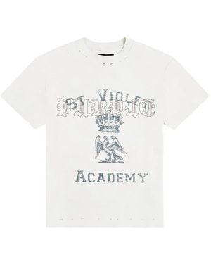 Purple Brand St. Crystals Graphic-Print T-Shirt - White