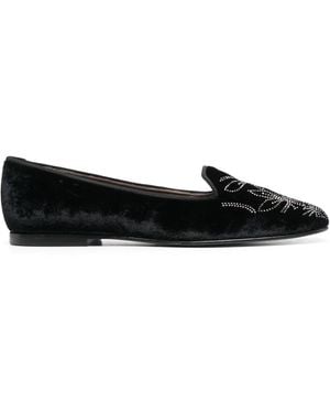10 Corso Como Crystal-Embellished Ballerina Shoes - Black