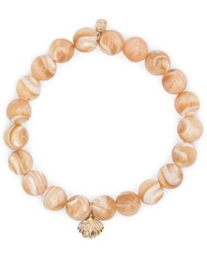 Sydney Evan 14K Stone Shell Bracelet - White