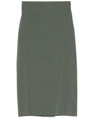 Alberta Ferretti Ribbed-Knit Skirt - Green