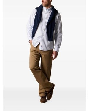 Brooks Brothers Striped Button-Down Shirt - Blue