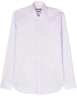 Corneliani Spread-Collar Long-Sleeve Shirt - White