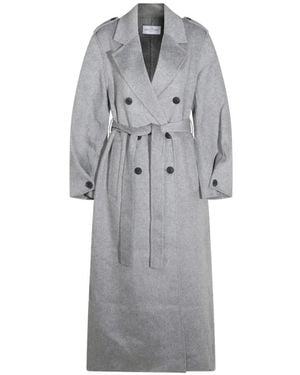 The Dynamis Studio Double-Breasted Belted Coat - Gray