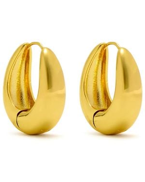 Anni Lu Curve Hoop Earrings - Yellow